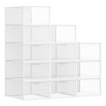thumbnail image 2 of Cajas para Zapatos, Organizador de Zapatos de Plástico, Juego de 12, para Zapatos hasta 43, Transparente y Blanco Nube, 2 of 7