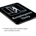 thumbnail image 3 of Employees Only Sign 9"x3", Pack of 3 (Black, 5x7"), 3 of 4
