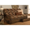 thumbnail image 2 of Kodiak Furniture Tucson Rustic Walnut Futon with Multi-Color Fabric Mattress, 2 of 2