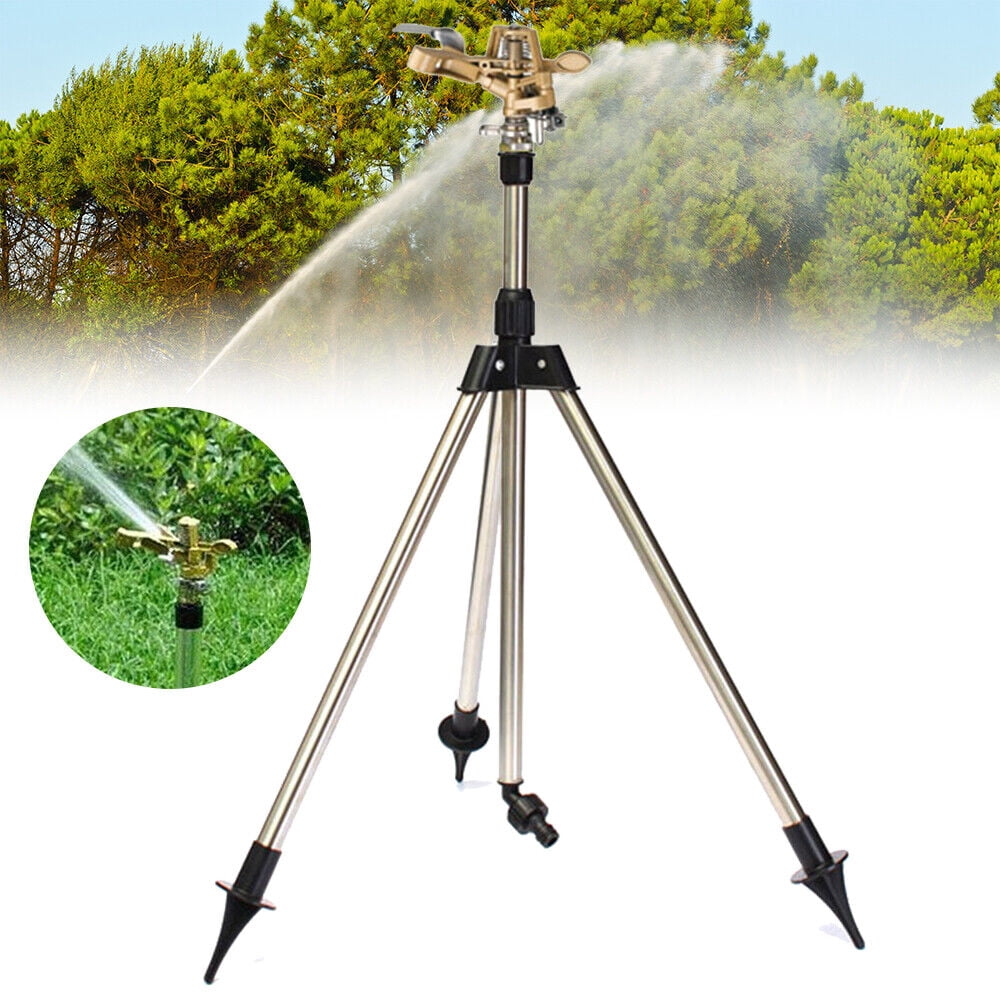 Jinyi 1 Pack Tripod sprinkler irrigation equipment, 360 Degree Impact Sprinkler,  for Garden & Lawn