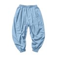 thumbnail image 5 of CONZONE Toddler Boys Workout Pants Elastic Waist Baggy Joggers for Child Drawstring Wide Leg Fall Casual Trousers with Pockets Size 2-3 Years, 5 of 5