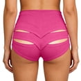thumbnail image 3 of Fengqque Women's Cut Out Yoga Shorts Booty Butt Lifting Scrunch Shorts High Waisted Workout Gym Active Hot Pants Hot Pink-A XXL(XXL), 3 of 6