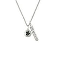 thumbnail image 2 of Delight Jewelry Silvertone Capital Letter - & - Pebble Disc - Silvertone Fearless Bar Charm Necklace, 23", 2 of 4