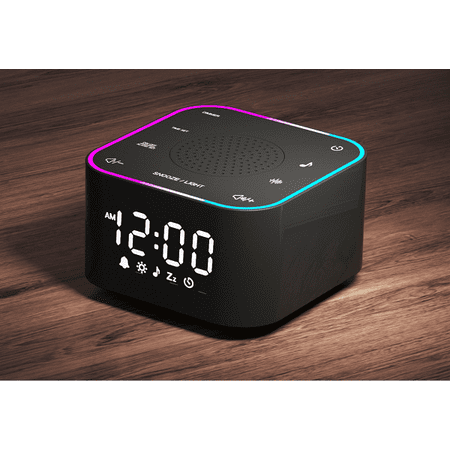TOYOOSKY Alarm Clock Sound Machine 30 Relaxing Sounds 8 Color Options Dimmable Noise Machines with Dual Alarms Perfect for Kids Adults