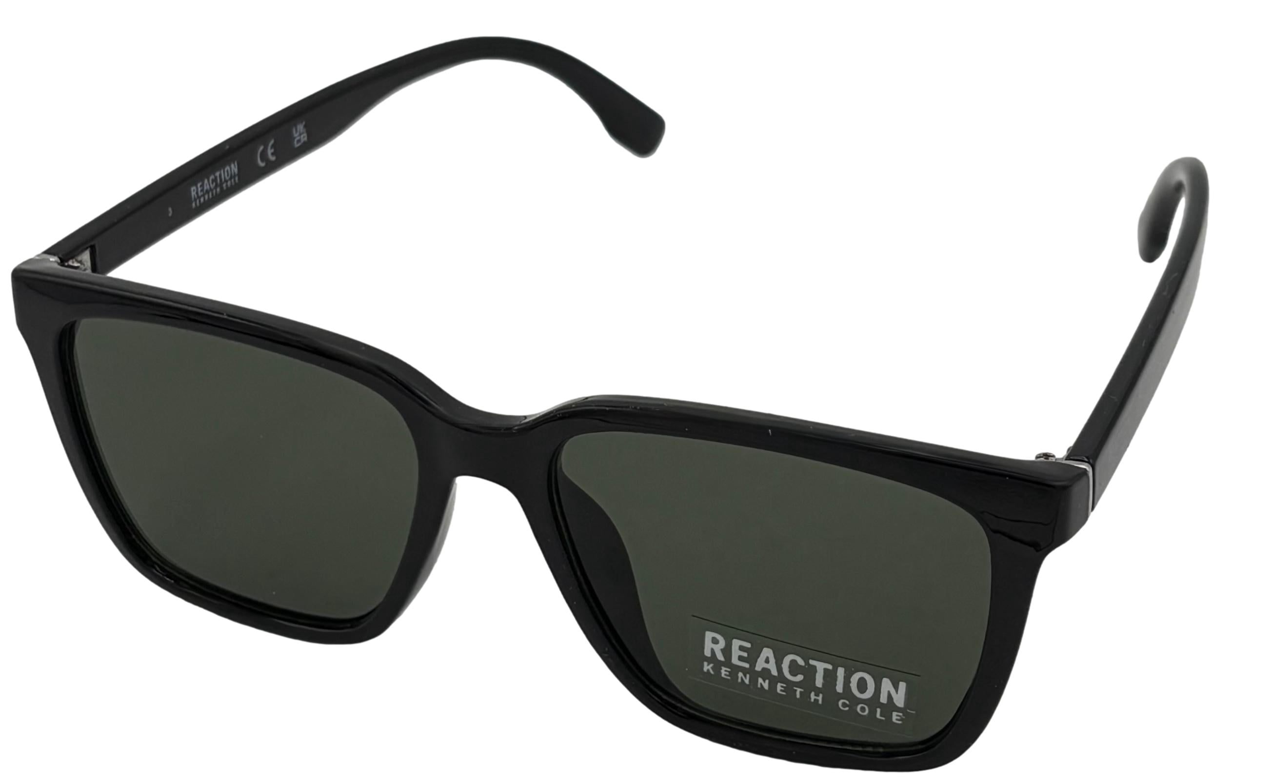 NWT Kenneth Cole Reaction KC1246-20B Black Rectangle 58mm Sunglasses Kenneth Cole Reaction KC1246 20B Women main image 4