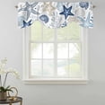 thumbnail image 5 of Tie Up Valance for Windows Blue Starfish Curtains Valances Rod Pocket Valance Window Treatments Marine Life Ocean Coastal Balloon Curtains for Kitchen Living Room Bedroom Bathroom Decor 42x12 Inch, 5 of 9