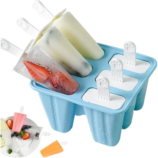 Popsicle Mould,Popsicle Molds 6 Pieces Silicone Ice Pop Molds BPA Free Popsicle Mold Reusable Easy Release Ice Pop Make