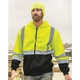 thumbnail image 4 of Kishigo Hi-Vis Full-Zip Hooded Sweatshirt Size up to 5XL, 4 of 5