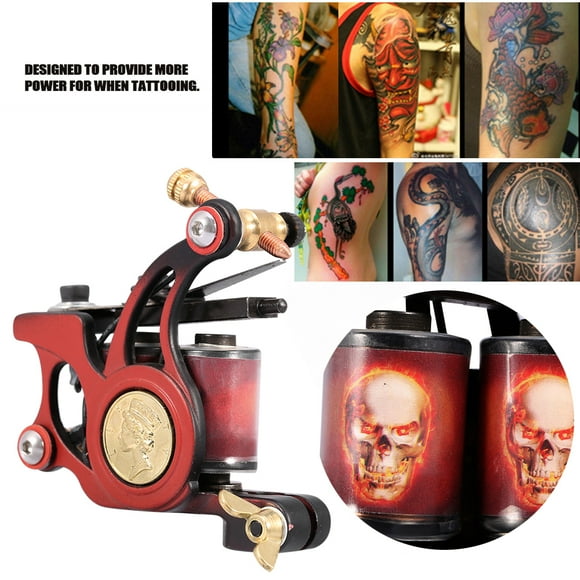 Máquina rotativa del tatuaje, máquina profesional del tatuaje de la bobina de la deformación 10 Patrón vertical Retrato Gun Shader Liner, máquina del tatuaje para los artistas del tatuaje