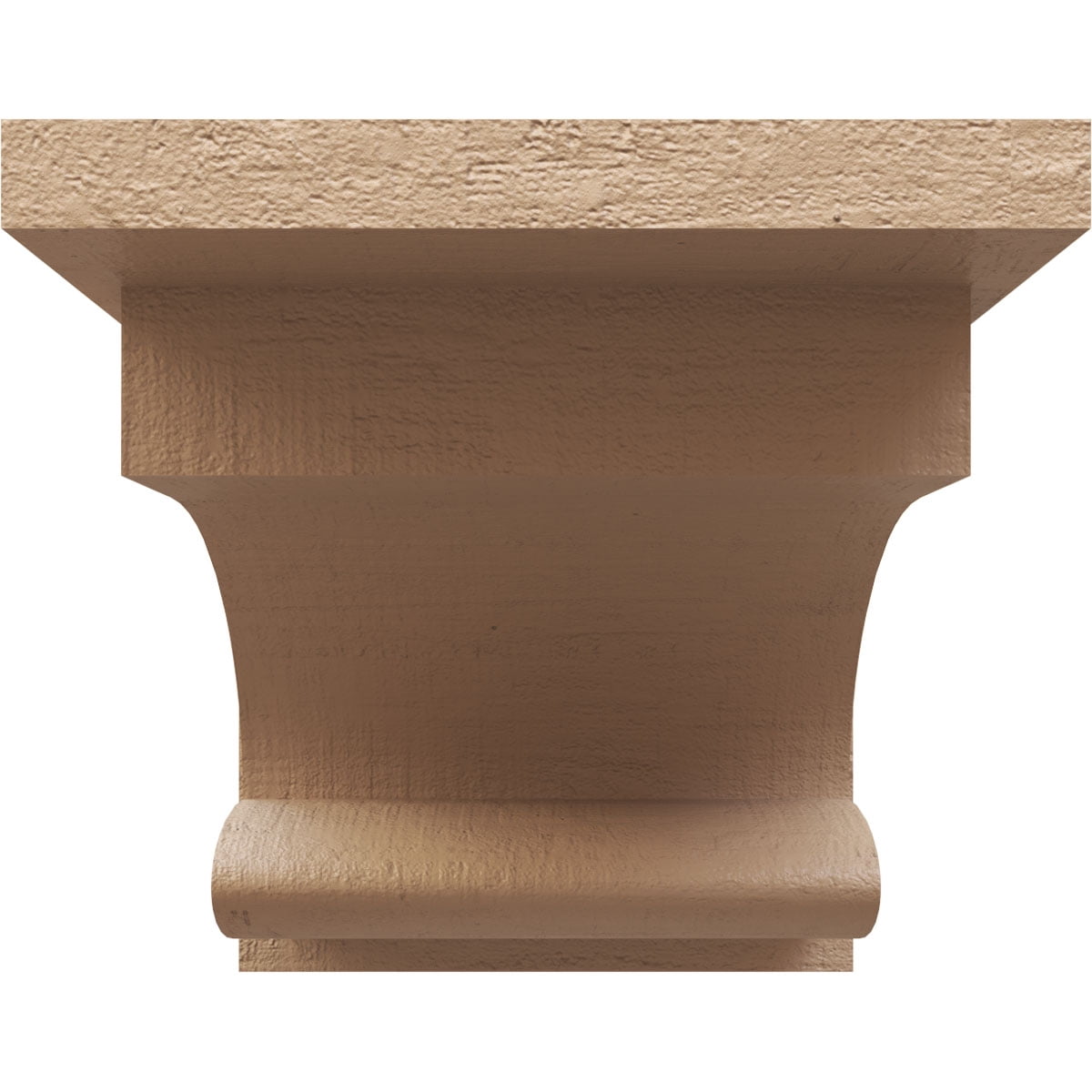 10"W x 20"D x 10"H Wide Alma Rough Cedar Woodgrain TimberThane Corbel, Primed Tan