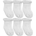 thumbnail image 2 of Kushies 6-Pack Terry Newborn Striped & Solid Cotton Socks - 533562, 2 of 10