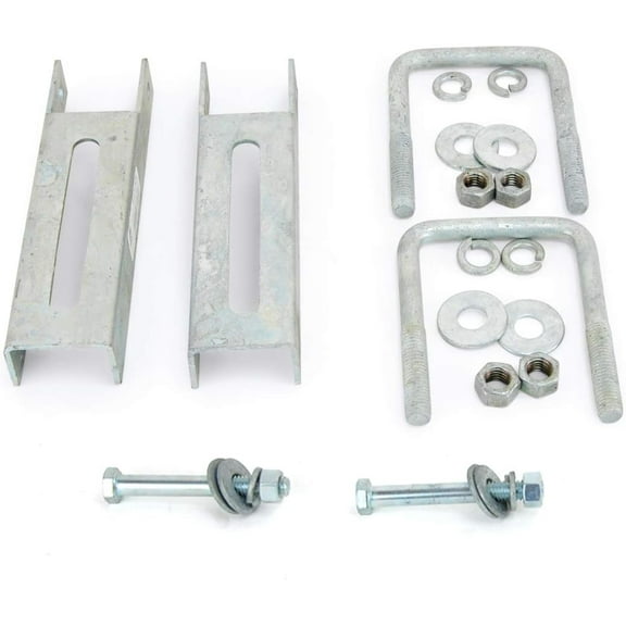 Sturdy Built (2) 8" Galvanized Vertical Bunk Bracket Kit for 3x3 Boat Trailer Cross Members