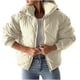 thumbnail image 2 of Parkas de manga larga para mujer, ropa de invierno acolchada de algodón corta con cremallera y manga larga, ropa de algodón de manga larga para mujer, blusa para mujer, 2 of 6