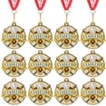 thumbnail image 1 of Medallas deportivas Ecation Baseball, doradas, 5 x 5 cm, paquete de 12, 1 of 6