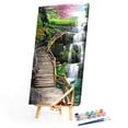 thumbnail image 2 of Cuadros Decorativos Pintura al óleo por números Fall Road Frameless Picture Craft Kit para la sala de estar del hogar Likrtyny embutido en tela, 2 of 9