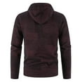 thumbnail image 4 of Men's Winter Fleece Thick Drawstring Hooded Full Zipper Overcoat Casual Slim Fit Color Block Long Sleeve Knitwear Jackets Coats With Pockets, 4 of 4