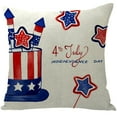 thumbnail image 2 of 4th of July PALIFEUR Pillow Covers, 18 x 18 Inch Indeoendence Day Throw Pillow Covers, Patriots Pillow Cover for Sofa Bedroom Coffice, Decorative Pillow Case, 2 of 2