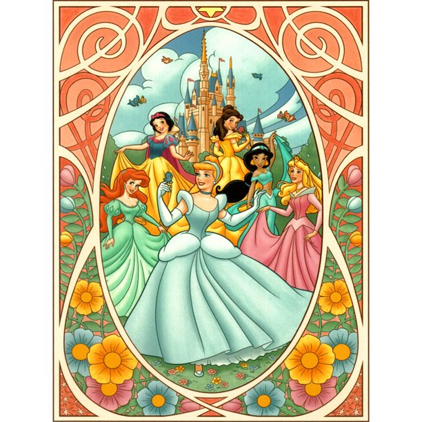 Pintura de diamante 5D DIY Taladro redondo completo Princesa Kit Decoración del hogar Artesanía(2) FLhrweasw Nuevo