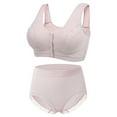 thumbnail image 1 of Women's Front Button Bra and Panty Sets - Shaping Cup, No Underwire, Plus Size, 1 of 7