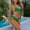 Green, variant on HaoXianJian Women Two Piece Swimsuit Solid Color V Neck Swimwear Halters ring Triangles Bikinis s Hight Wai Bathing Suit 2 Piece