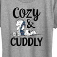 thumbnail image 3 of Peanuts - Women's Snoopy Winter Fun Short Sleeve Graphic Tshirts, 3 of 6