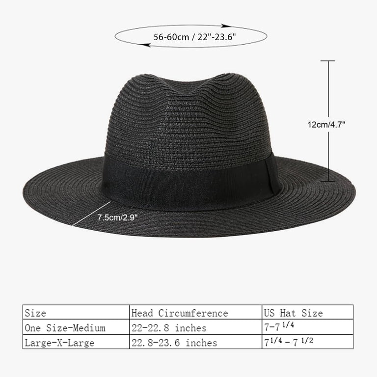 WOMEN WIDE BRIM STRAW PANAMA ROLL UP HAT FEDORA BEACH SUN HAT UPF50+ (02-FOLD Women main image 2