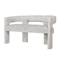thumbnail image 2 of Jofran Gwen Modern Luxury Jacquard Fabric Upholstered Sculpture Bench, 2 of 7