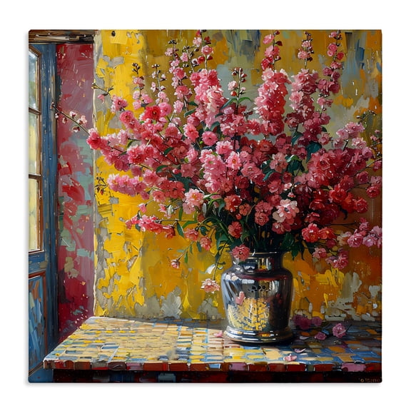 Stupell Industries Full Pink Flower Display Canvas Wall Art, design by Creative Studio, 36 x 36