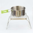thumbnail image 4 of RUNROTOO 1 Set Portable Folding Campfire Rack For Camping And Picnic Silver High Grade Stainless Steel Material, 4 of 8