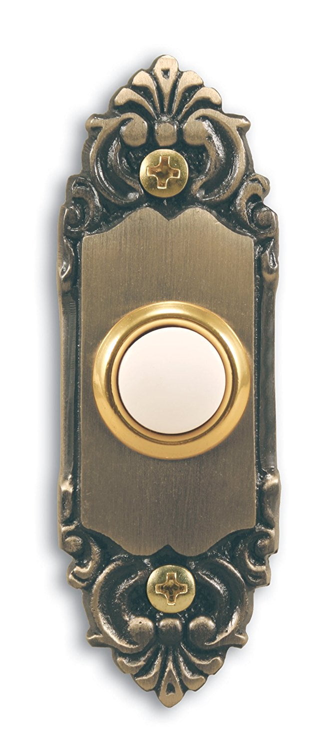 Heath Zenith Sl 925 02 Wired Door Chime Push Button Antique Brass