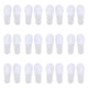 thumbnail image 1 of 24 pares de pantuflas desechables antideslizantes de lana coralina para el hogar (blanco), 1 of 6