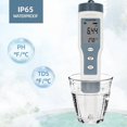 thumbnail image 5 of Medidor de pH digital 3 en 1 con ATC, probador de calidad del agua con precisión de pH de ± 0,1, rango de medición para hidroponía, consumo doméstico, piscina y acuario, 5 of 5