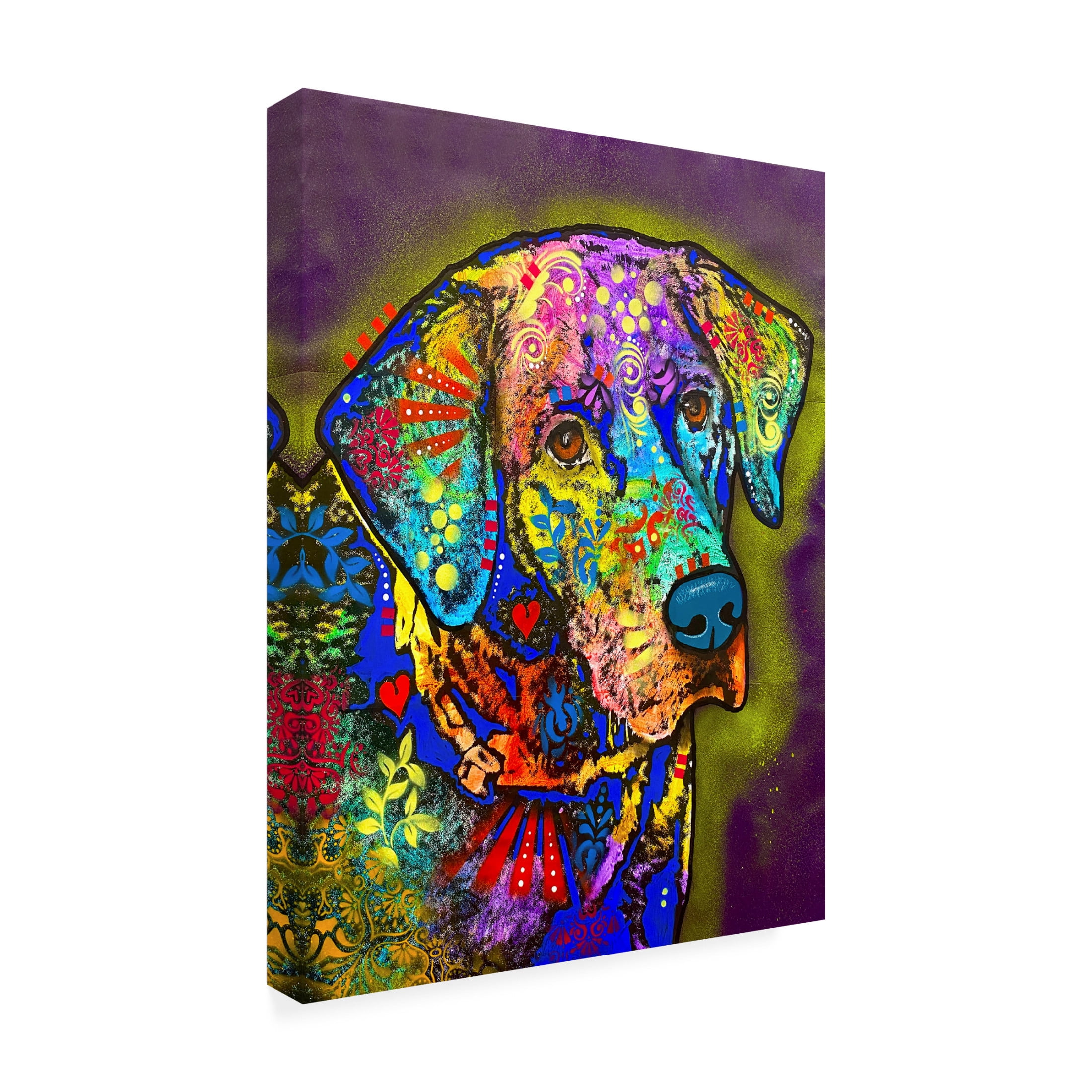 Canvas Wall Art - Dean Russo 'A Thoughtful Lab' Wall Art for Living Room, Bedroom, or Office Décor by Trademark Fine Art - 14 x 19 Inches