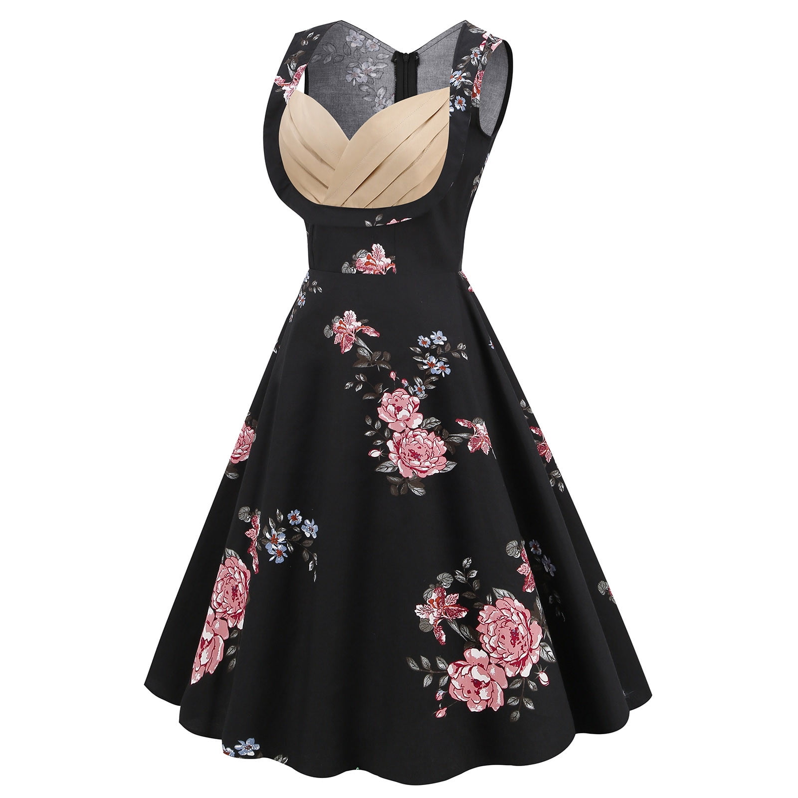 Odeerbi Clearance Dresses For Women Midi Dresses Trendy Retro Casual