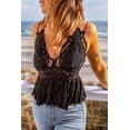 thumbnail image 3 of Amora Laced Ruffled Hem Tank, 3 of 5