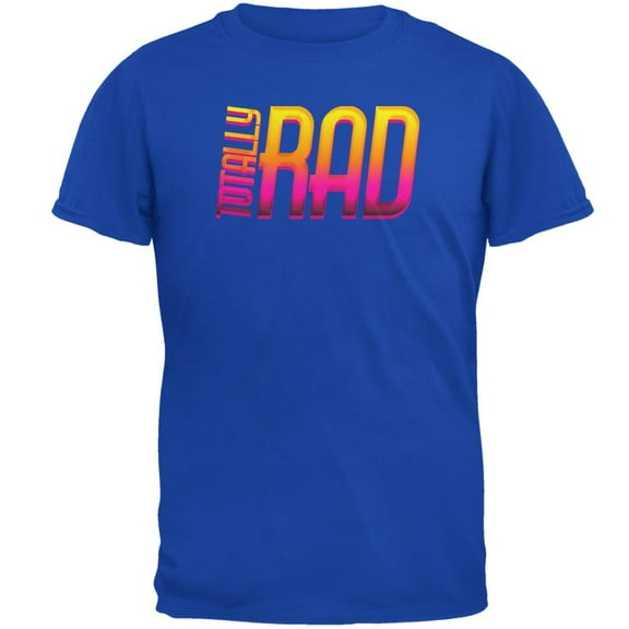 80's Flashback Totally Rad Mens Soft T Shirt Royal X-LG