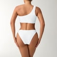 thumbnail image 5 of Fznquz 2 Piece Bikini Sets for Women Cheeky One Shoulder Bathing Suit Tummy Control High Waisted Swimsuits,M, 5 of 7