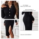 thumbnail image 5 of Vestido tipo suéter NikouMX de punto acanalado con botones y cuello en V para mujer, 5 of 7