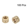 thumbnail image 3 of Knurled Insert Nuts, M4 x 4mm(L) x 6mm(OD) Female Thread Brass Embedment Assortment Kit 100 Pcs, 3 of 3