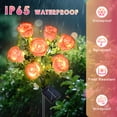 thumbnail image 3 of Oziral Solar Flowers Lights Outdoor, 2 pack Waterproof Garden Light LED Roses Solar Stakes, Patio Lawn Grave Backyard Pathway Yard Decor, 8 Modes, 3 of 9