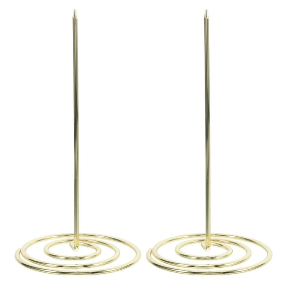 2 PCS Golden Menu Summons Factura de la bifurcación Notas de documento Productos de almacenamiento de carpeta de aguja de metal para la cocina de la oficina Cocina