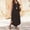 Black, variant on Womens Casual Summer Dress Sleeveless Striped Midi Dresses Beach Vacation Bodycon Knit Side Slit Tank Sundresses
