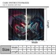 thumbnail image 2 of Dragon Phoenix Blackout Curtains Red Blue Sun Moon Thick Clouds Mythical Animal Fighting Window Treatments for Boys Kids Bedroom Living Room Kitchen 84" W X 84" L, 2 of 6