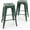 Dark Green, variant on CQAOE 24-Inch Backless Metal Bar Stools, Set of 2 - Indoor-Outdoor Counter Height Stools with Square Seat, Durable & Stylish for Kitchen, Bar, Patio & Dining Areas(Distressed Deep Blue)
