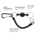 thumbnail image 3 of PESCA LIXADA 6 PCS SOPORTE DE LIBERACIO MAGNÉTICA CON LANYARD CARABINER DE BOBINA CORABINADOR RELERACIÓN DE RED MAGNÉTICA PARA PESCA CON MOSCA, 3 of 7