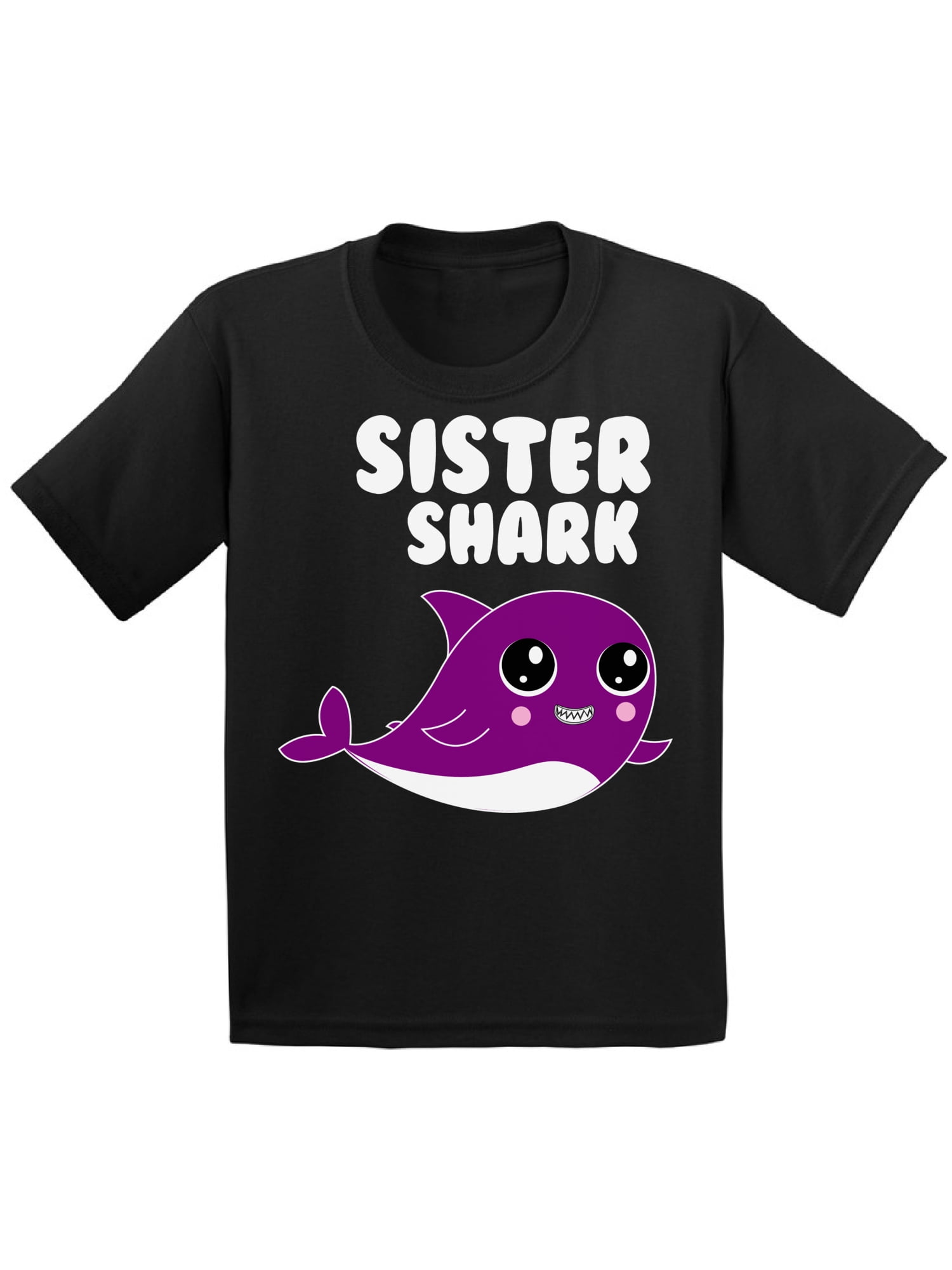 Sister Shark Daughter Shark Kids Toddler Short Sleeve Tee