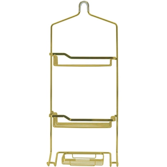 Organizador Regadera Bath Accents Acero Dorado 3 Charolas