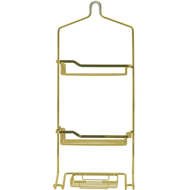 Organizador Regadera Bath Accents Acero Dorado 3 Charolas