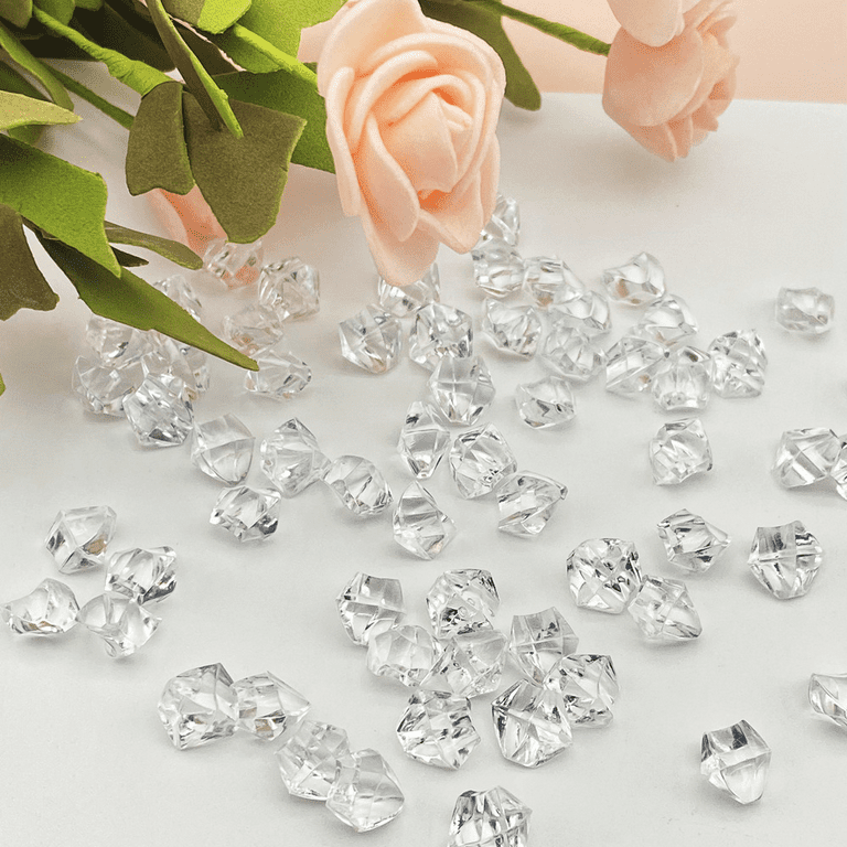 12pcs Crystal Glass Diamonds Jewels Wedding Decorations Centerpieces Fake  Diamonds Decor 