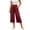Red, variant on SwiftWear Women's Cotton Drawstring Capri Pants High Waisted Wide Leg Loose Fit Casual Summer Trousers with Side Pockets Elastic Back Waist for Beach Daily